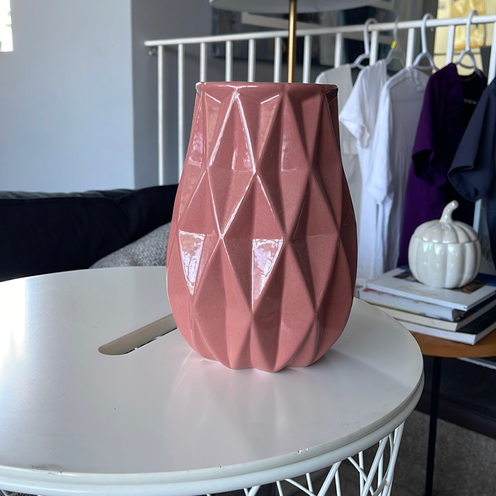 Brand new Pink Geometric Vase